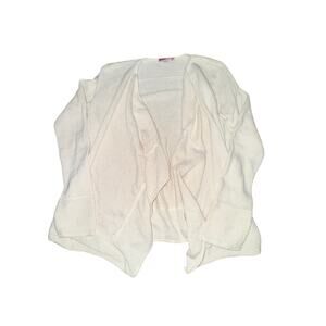 Calypso St Barth Open Front Cardigan Women's Size M Beige Waterfall Knit